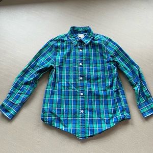 Jcrew crewcuts plaid button down shirt